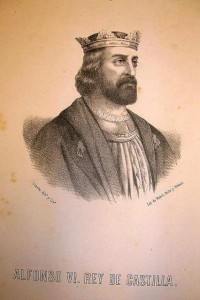 Alfonso VI, rey de Castilla y León, primo carnal de la madre de doña Jimena